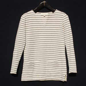 Loft Ann Taylor Striped Pullover with Pockets - XS